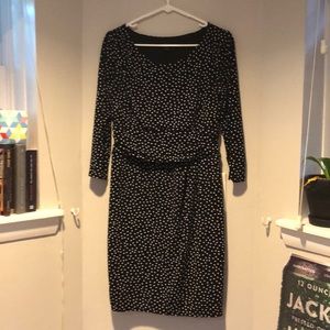 Black and white polka dot dress